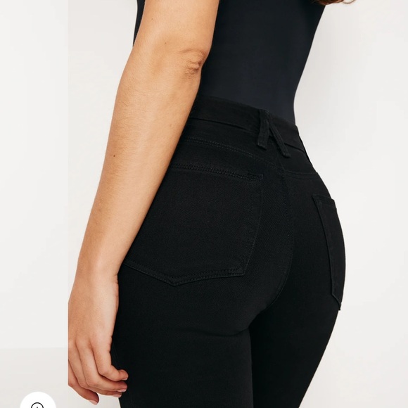 Good American Good Legs Black Denim Jeans Size 8 NWT 29” Inseam Stretch - Picture 3 of 10